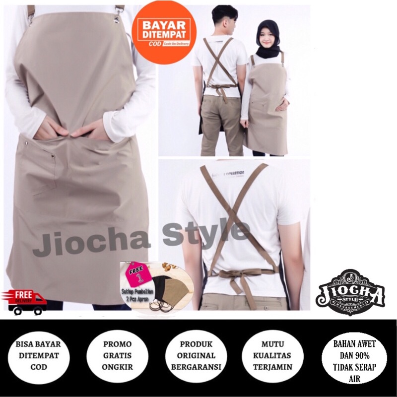 APRON/CELEMEK barista babershop koki  serbaguna BAHAN PREMIUM