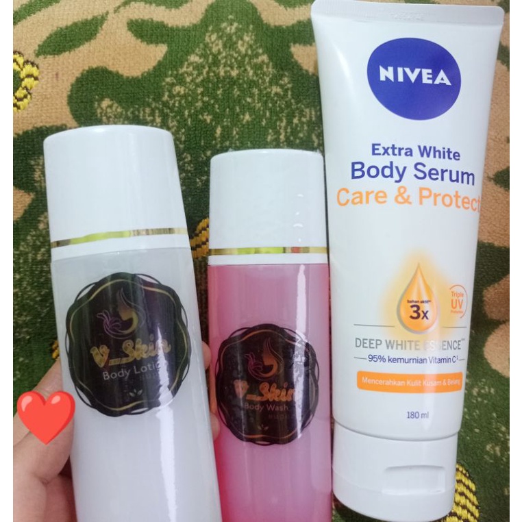 LOTION PEMUTIH V SKIN SUPER WHITENING DOSTING HB PLATINUM