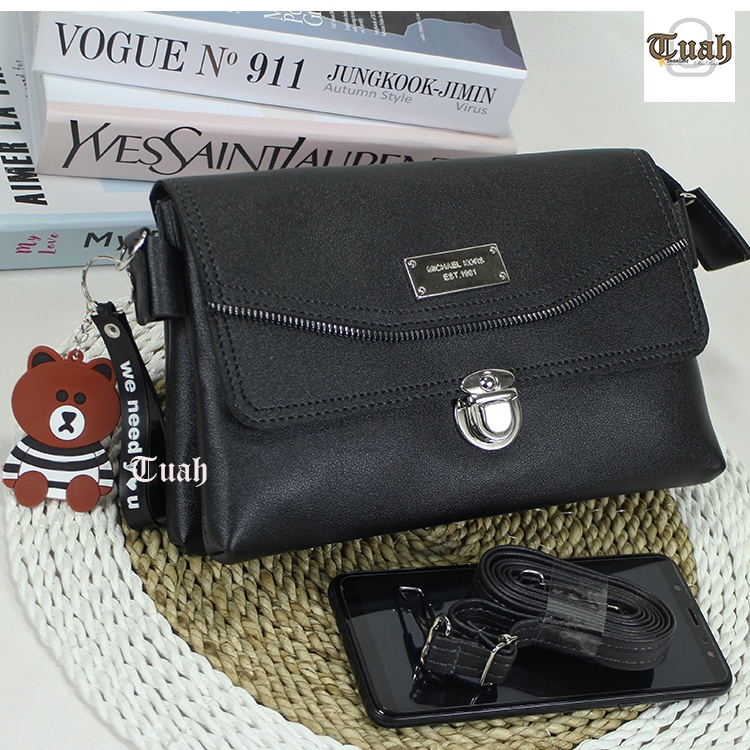 TUAH SLIMBAGS ( NEW / HARGA GROSIR ) Tas Clutch Dua Ruang Premium Series High quality IW 15 / Tas Selempang Wanita / Dompet HP Dan Uang Wanita Terbaru Kekinian &amp; Terlaris