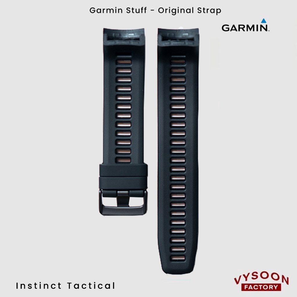 Strap Rubber Smartwatch Garmin Instinct Tactical Original - Black