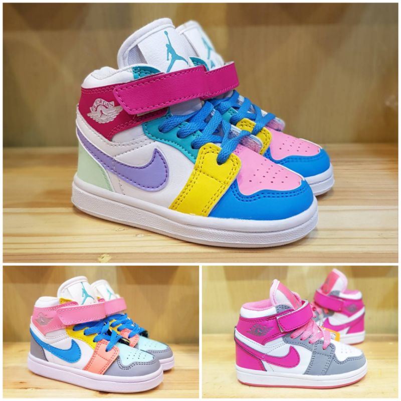 sepatu anak perempuan nike jordan multy color sepatu anak cewe