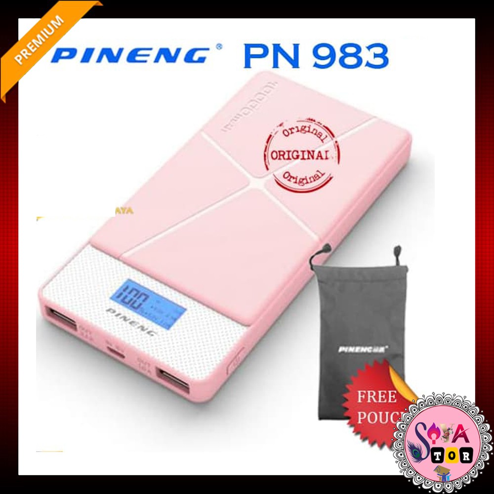 Pineng PN-983 Powerbank Ori - Powerbank Pineng PN 983 10000 mAh BLUE  Top Brand powerbank di Asia