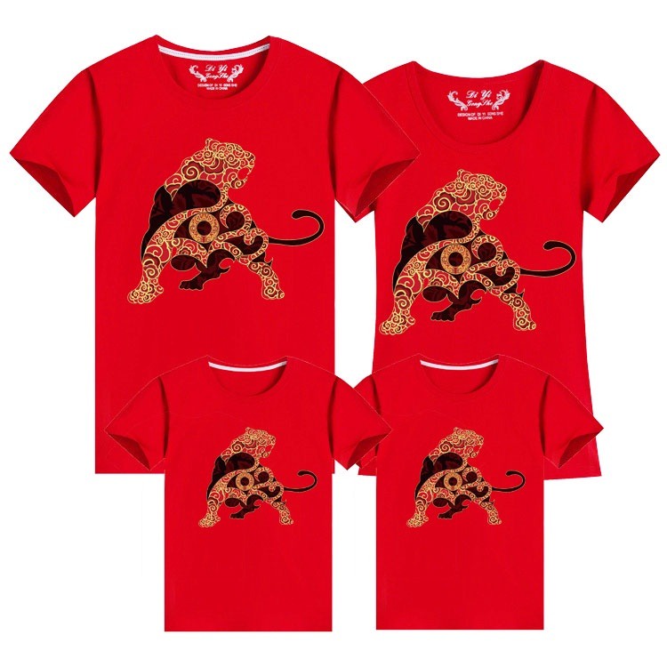 MYSTIQUE.ID-BAJU KAOS FAMILY BATIK  MACAN T-SHIRT LUCU DAN AESTHETIC