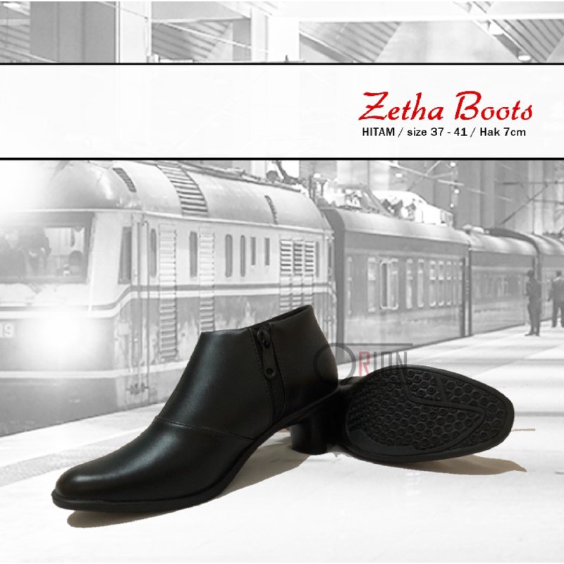 SEPATU BOOTS WANITA/ SEPATU BOOT HITAM/ BOOT FASHION WANITA TERKINI/ BOOT ZETHA 311