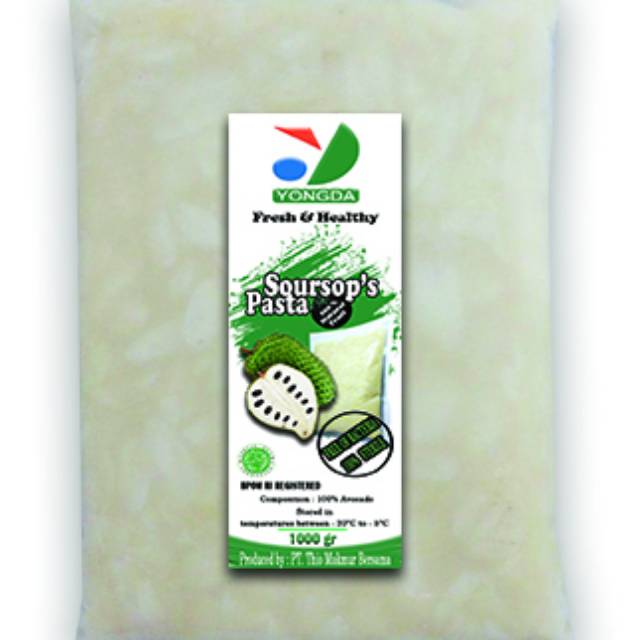 

Pasta Sirsak Beku Siap Olah/Makan