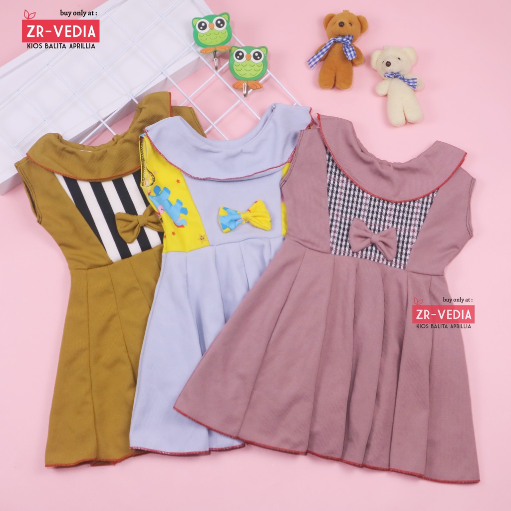 Dress Najwa uk 2-3 Tahun / Dres Import Anak Perempuan Gaun Pesta Grosir Baju Balita Cewek Yukensi