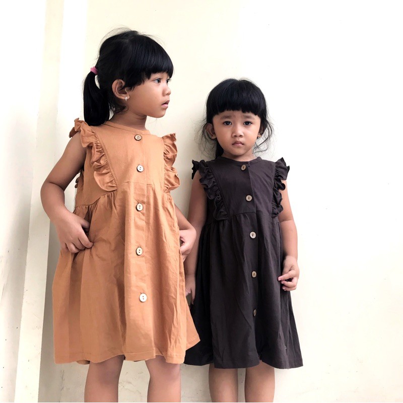 Baju Dress Anak Perempuan Umur 2-5 tahun Adara Bahan Kaos Premium