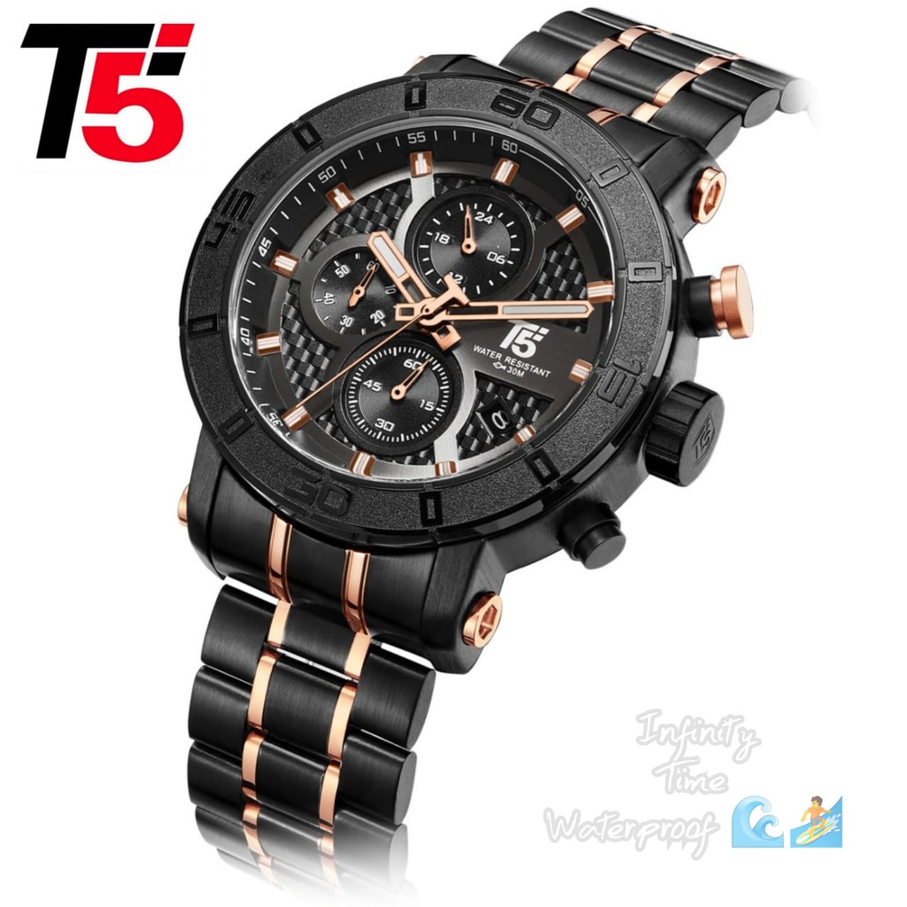 Jam Tangan Cowok T5 H3635G H3635 3635 Chrono dan Tanggal Aktif Kualitas Original Waterproof
