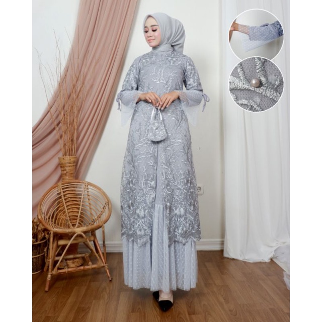 Gamis pesta // gamis tile tutu sarila // kebaya orizinal