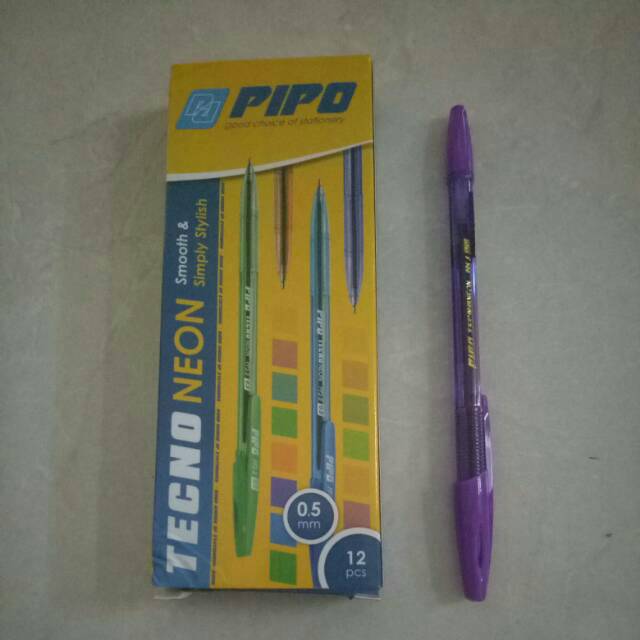 

Pulpen techno neon merk pipo (hitam)