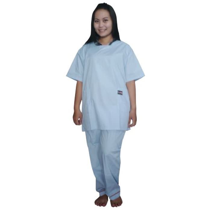 Baju Operasi+Celana Set Biru Muda OneMed OJB