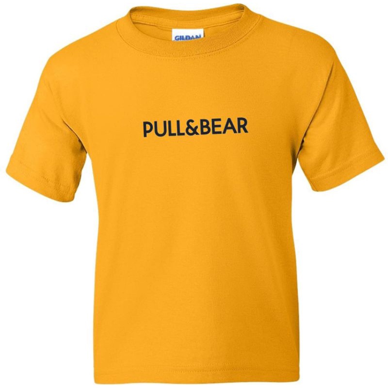 Kaos Pria Pull&amp;Bear Kaos Atasan Pria Lengan Pendek Baju Oblong Laki Distro Logo Tulisan COD