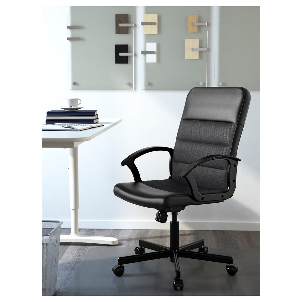 KURSI KANTOR PUTAR KURSI KERJA HITAM RENBERGET SWIVEL CHAIR BAGUS