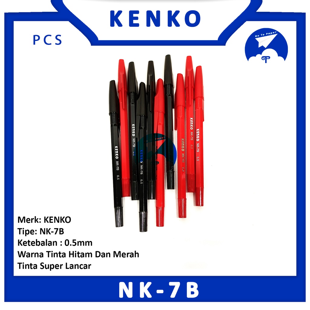 

KENKO Pulpen Type NK-7B 0.5mm Tinta Oil Gel Pen - Pcs