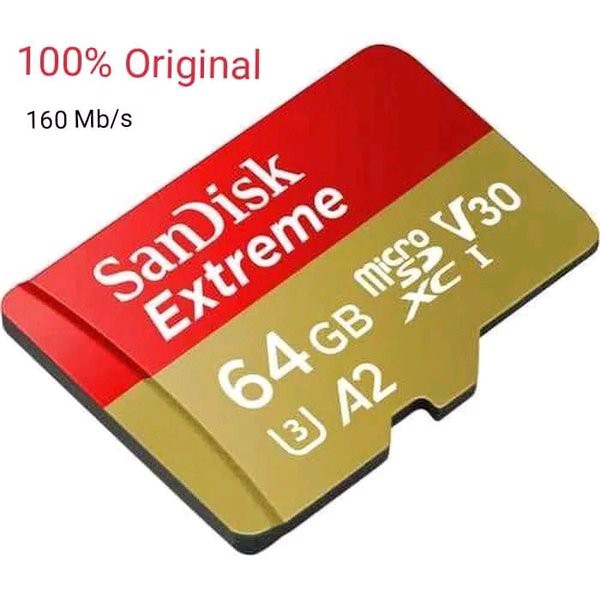 Memory Card Micro SD Sandisk 64Gb Class10 160mbps Extreme V2 Sandisk Original Garansi Life Time