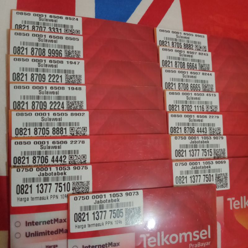 Perdana Cantik Telkomsel Seri AAAx, BELUM REGISTRASI Exp November 2022 (perpanjangan)