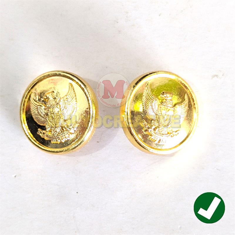 Kancing Baju Garuda Bulat Kancing Pakaian Seragam Logo Garuda