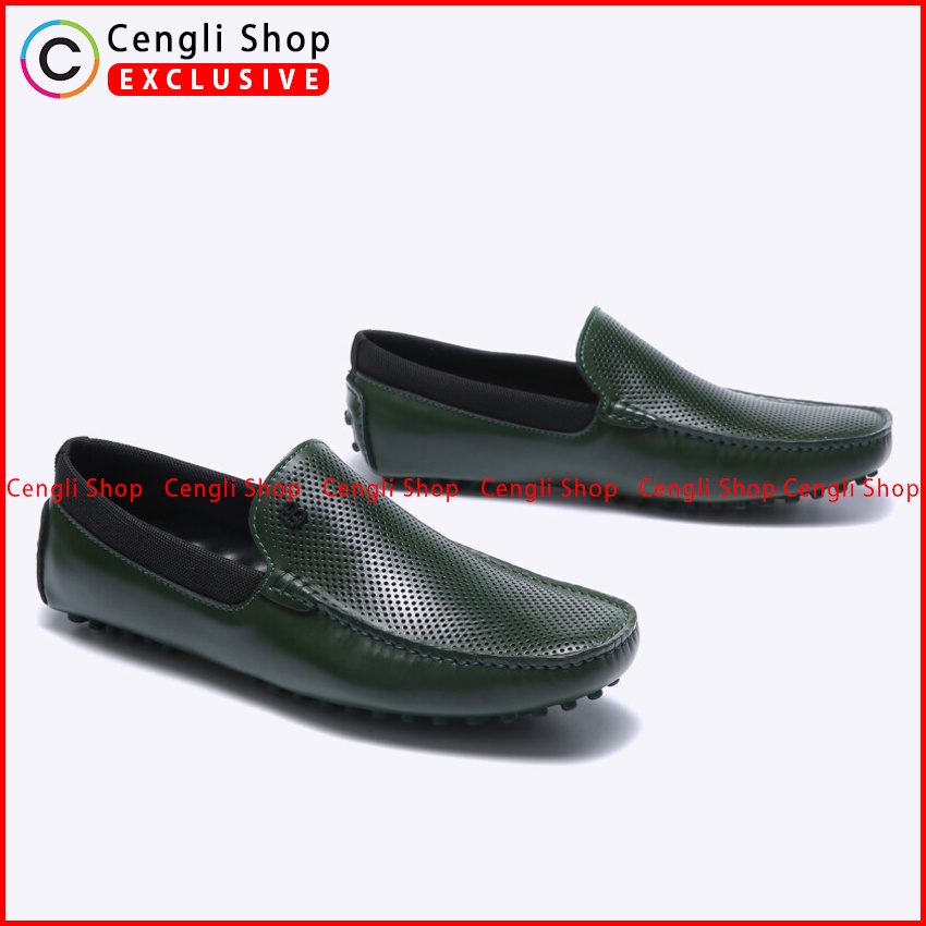 SEPATU LOAFER EVERBEST PRIA ORIGINAL PANSUS KULIT BRANDED HIJAU EM45