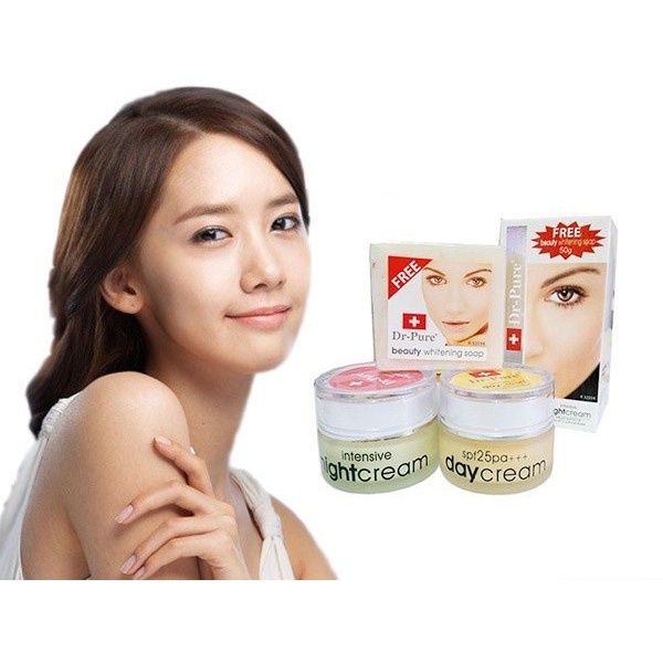 DR-PURE (DAY CREAM + NIGHT CREAM) - FREE BEAUTY WHITENING SOAP/N008297