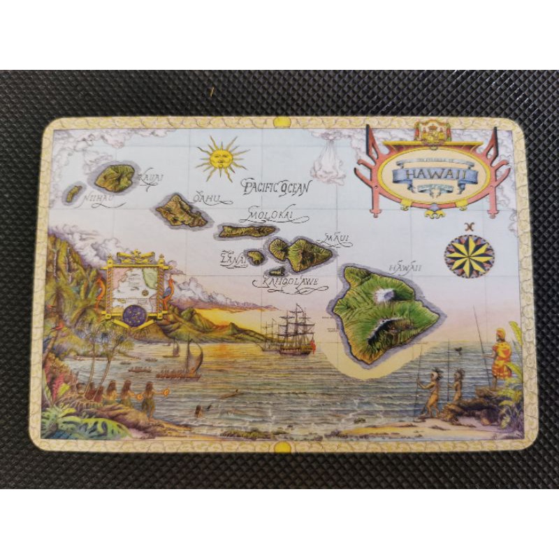 

kartu pos peta hawaii/hawaii map postcard