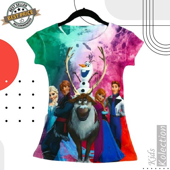 Dress Anak Perempuan frozen / Baju anakperempuan/cewek import / Daster anak perempuan / Pakaian anak