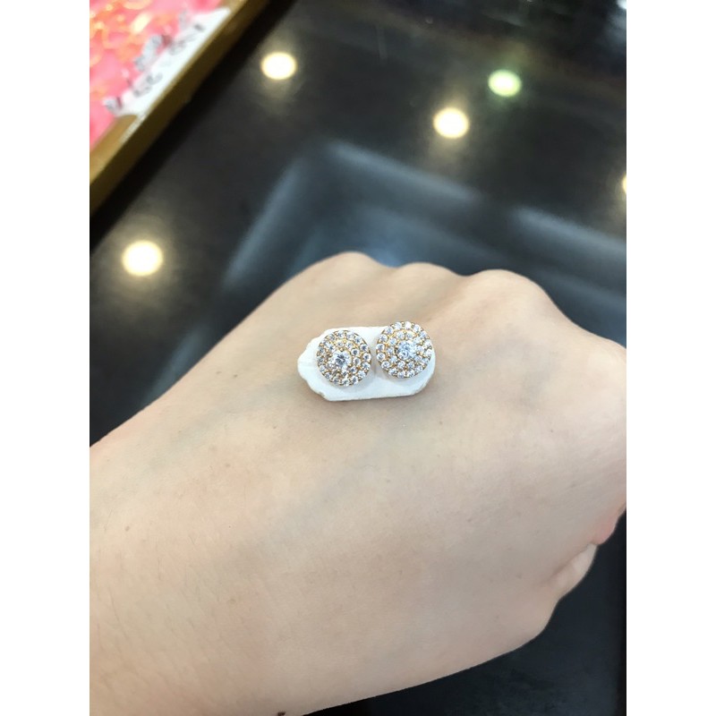 Giwang bulat full pmt emas asli kadar 375