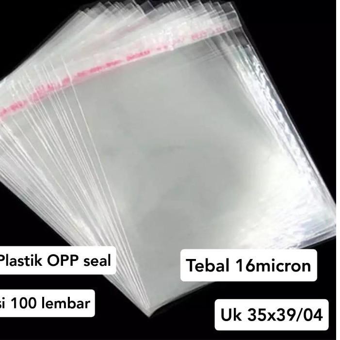 

TERBARU Plastik Bening OPP Baju Seal Lem Uk 35x39 cm/04 Tebal 16 micron Isi 100 Lembar Per Pack SF5,