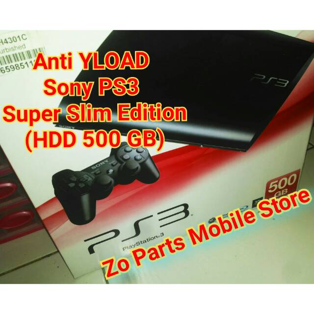 Sony PS3 Super Slim 500GB Cech-4xxx Anti YLOAD Refurbish Sony Grade A Plus New Original Fullset