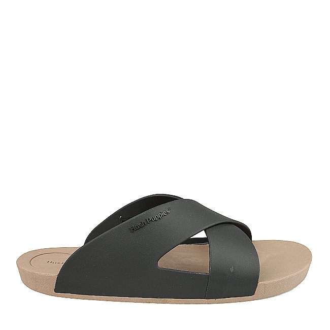 Hush Puppies Sandal Pria Brick Cross Black