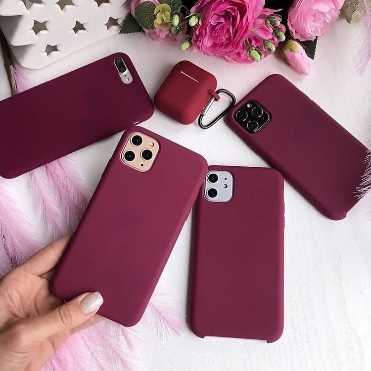 Soft case Silikon Warna Violet Untuk Iphone SE2 11 11 pro max 6s 7Plus 8P i6s IPX XR XS max i11 pro max