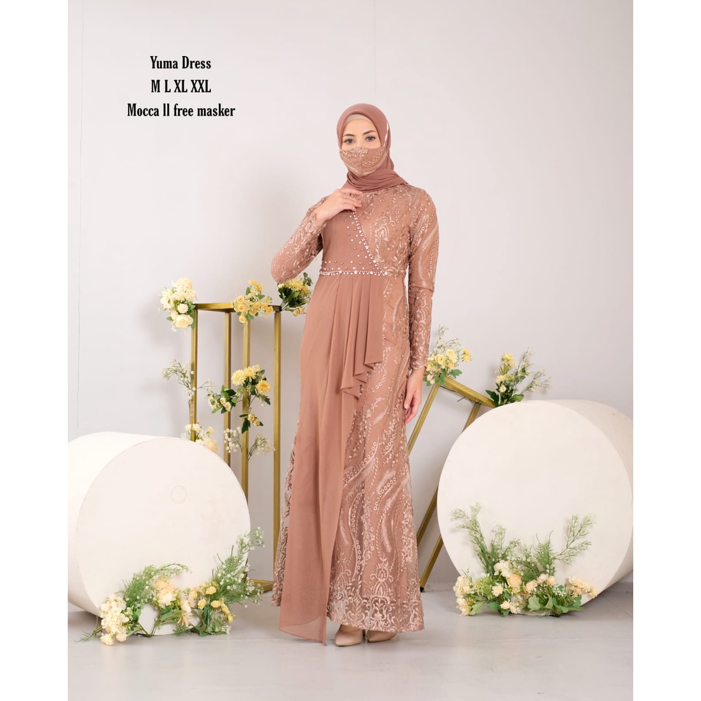 gamis duyung yuma dress /dress marmaid / gamis duyung / Mermaid Dress Premium / Bridesmaid Kondangan