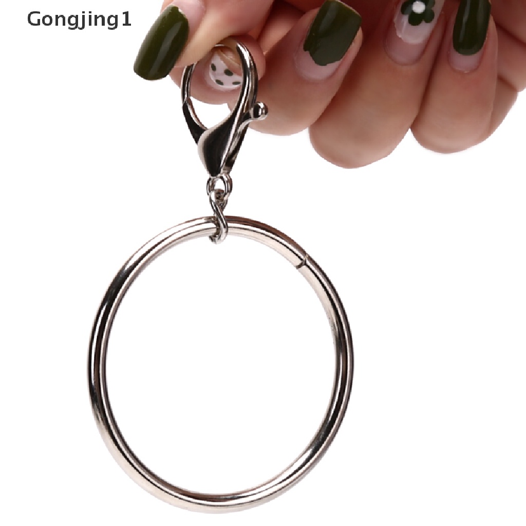 Gongjing1 1pc Gantungan Kunci Ring Besar Gaya Rock Punk Hipster Hip Hop