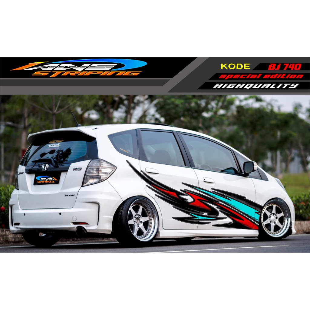 STIKER VARIASI MOBIL HONDA BRIO AGYA JAZZ AVANZA YARIS / DECAL STICKER MOBIL JAZZ / STIKER MOBIL