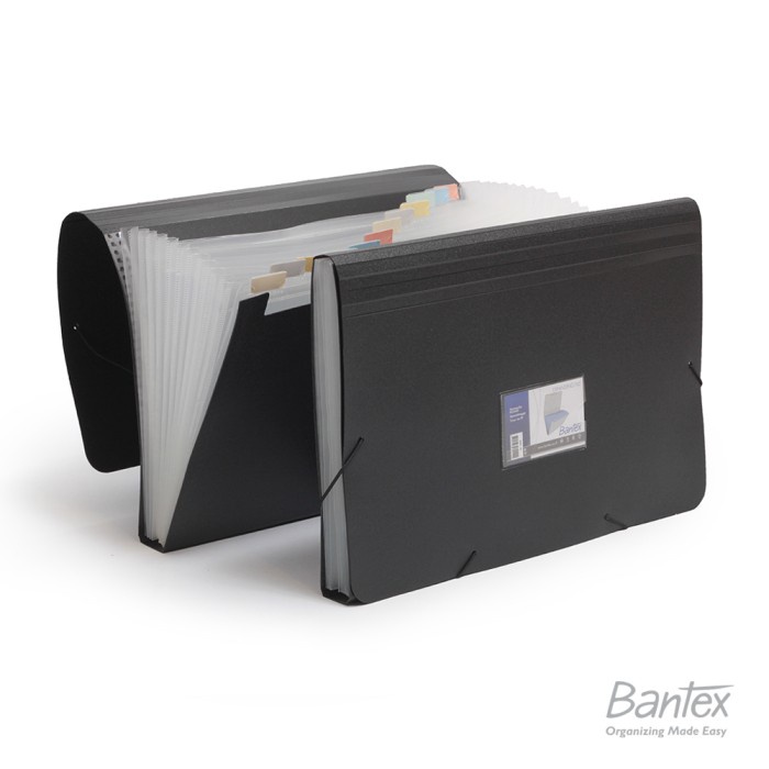

BANTEX EXPANDING FILE FOLIO BLACK #3601 10