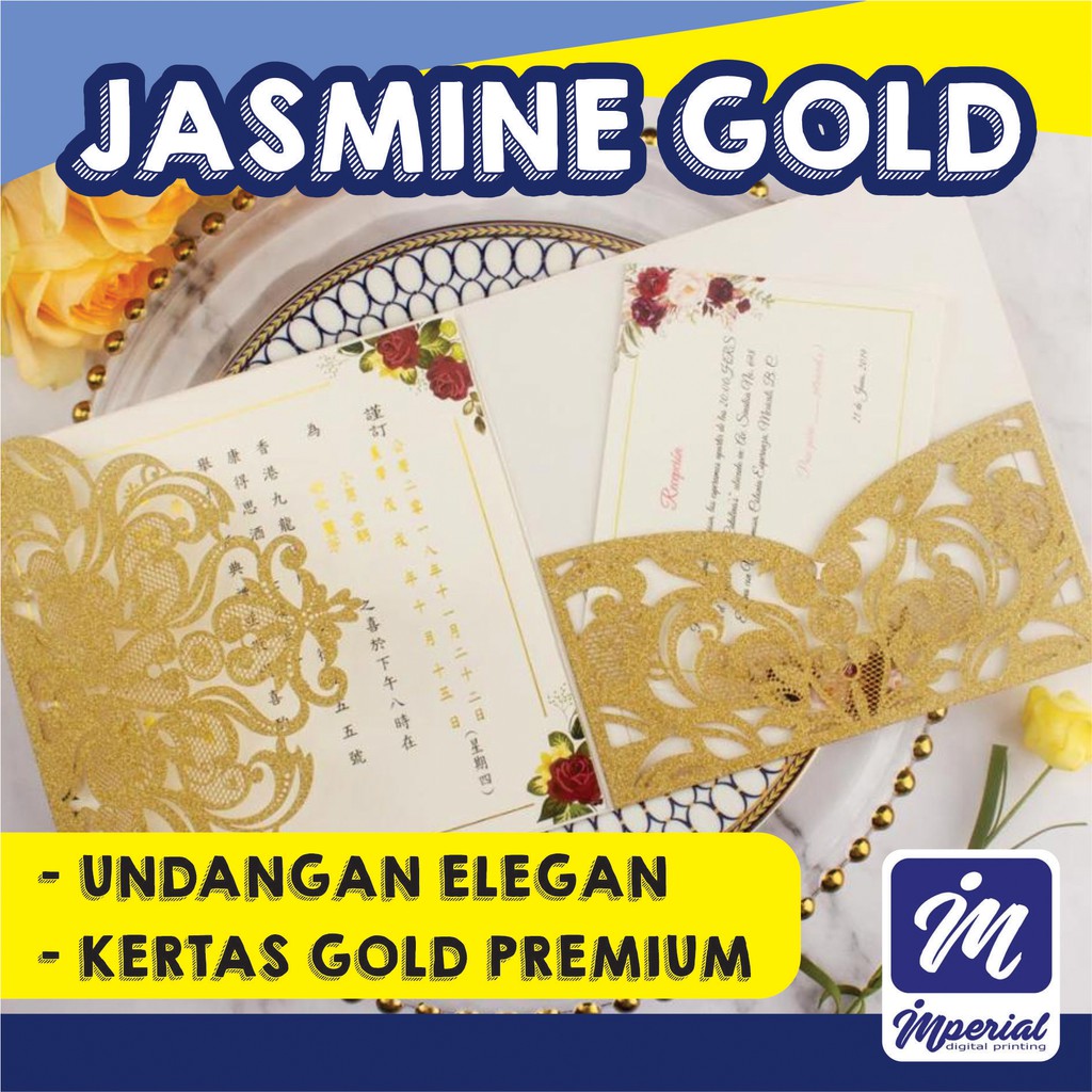 

Cetak Jasmine Gold Custom Ukuran A3+ / Undangan Elegan / Amplop Undangan / Wedding Book
