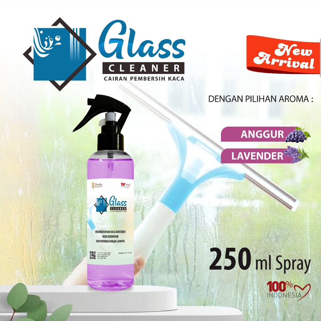 Cairan Pembersih Kaca Glass Cleaner Aroma Segar Kemasan 250ML