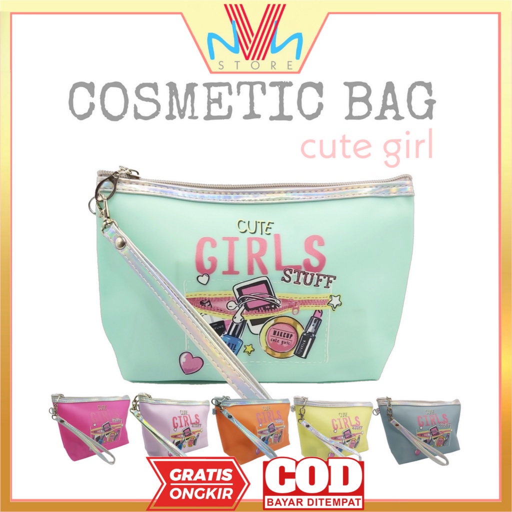 TAS KOSMETIK CUTE GIRL - COSMETIC BAG - COSMETIC POUCH - TAS MAKE UP