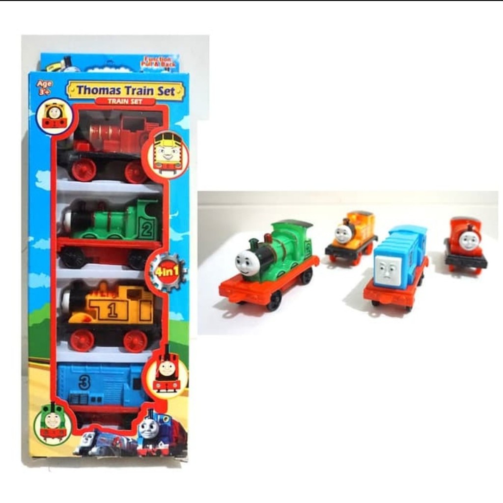 Mainan Anak Kereta Thomas 1 Set Isi 4 Pcs / Kereta Api / Kereta Thomas / Pull Back