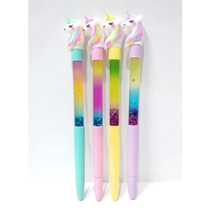 

HOT SALE Pulpen Bolpen Air Kepala Unicorn Alat Tulis Gel Hitam 0.5 mm