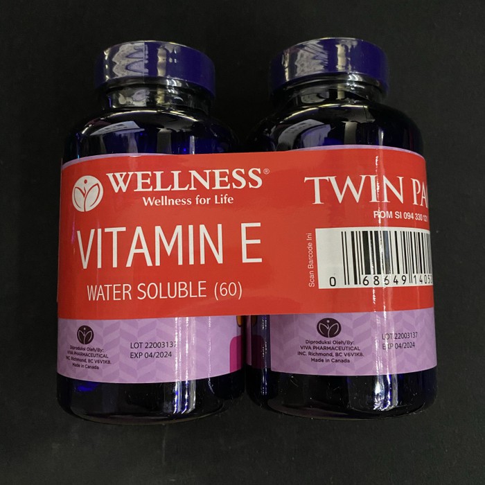 Wellness Vitamin E 400 IU Water Soluble isi 60 Twin Pack