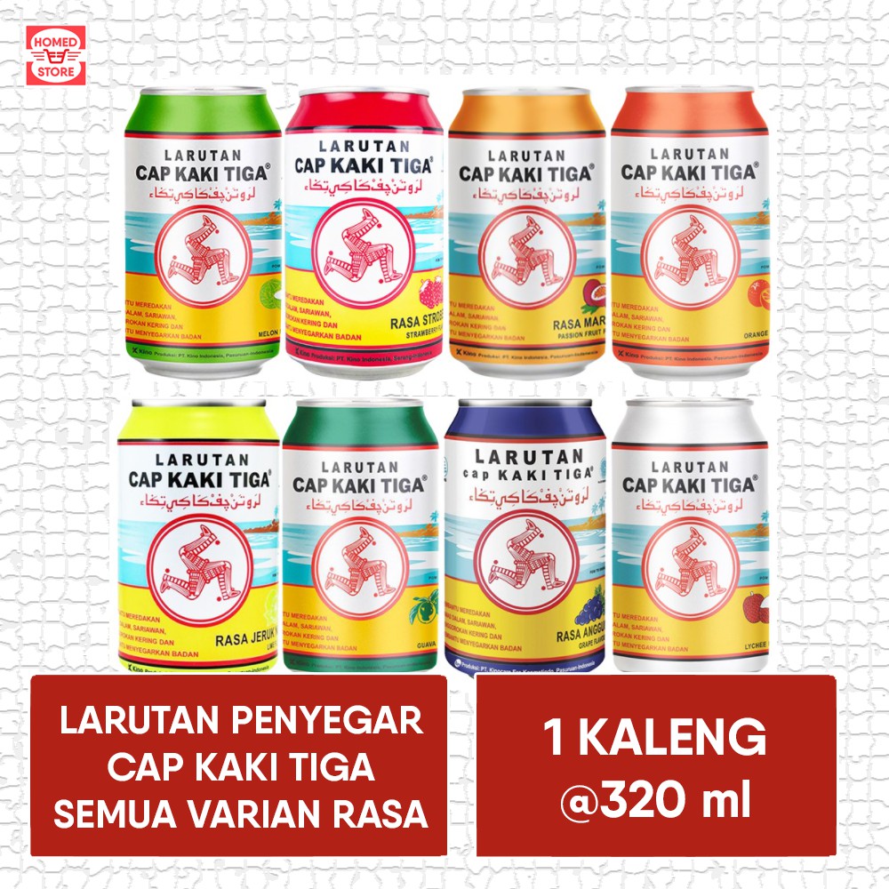 

Larutan Penyegar Cap Kaki Tiga Semua Varian Rasa 1 Kaleng 320 ml