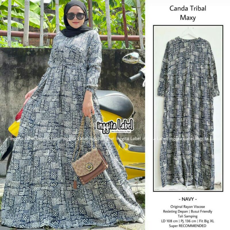 CANDA TRIBAL Maxi Dress muslim Inggita Label