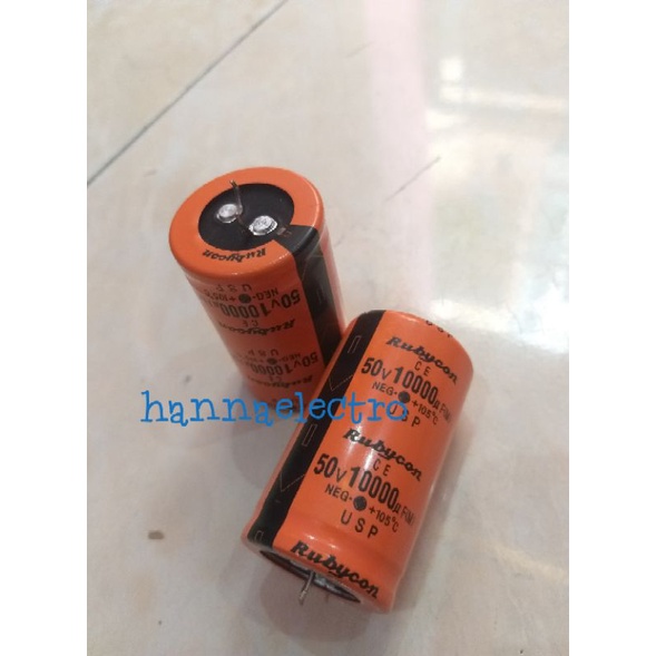 capasitor kapasitor elco 10000uf 50v rubycon original USP
