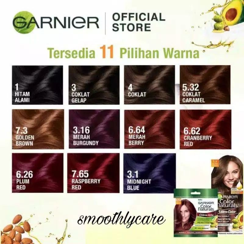 [Kemasan Saset] Garnier Color Naturals | Semir Rambut | Pewarna Rambut