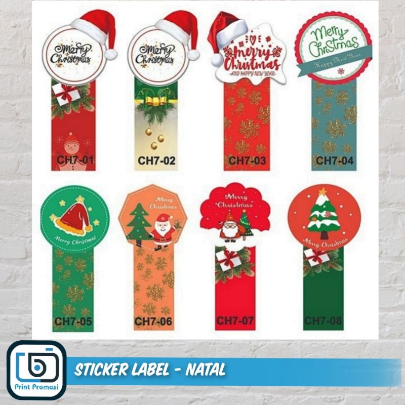 

Sticker Label Natal | Label kemasan tema natal | Cetak sticker natal | Tempelan Kue Natal |
