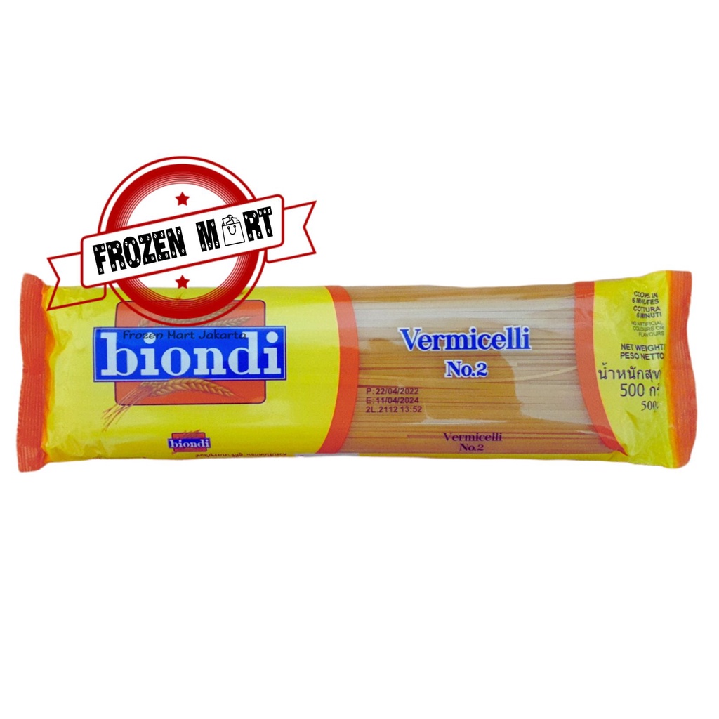 Pasta BIONDI Vermicelli N0.02 500Gr