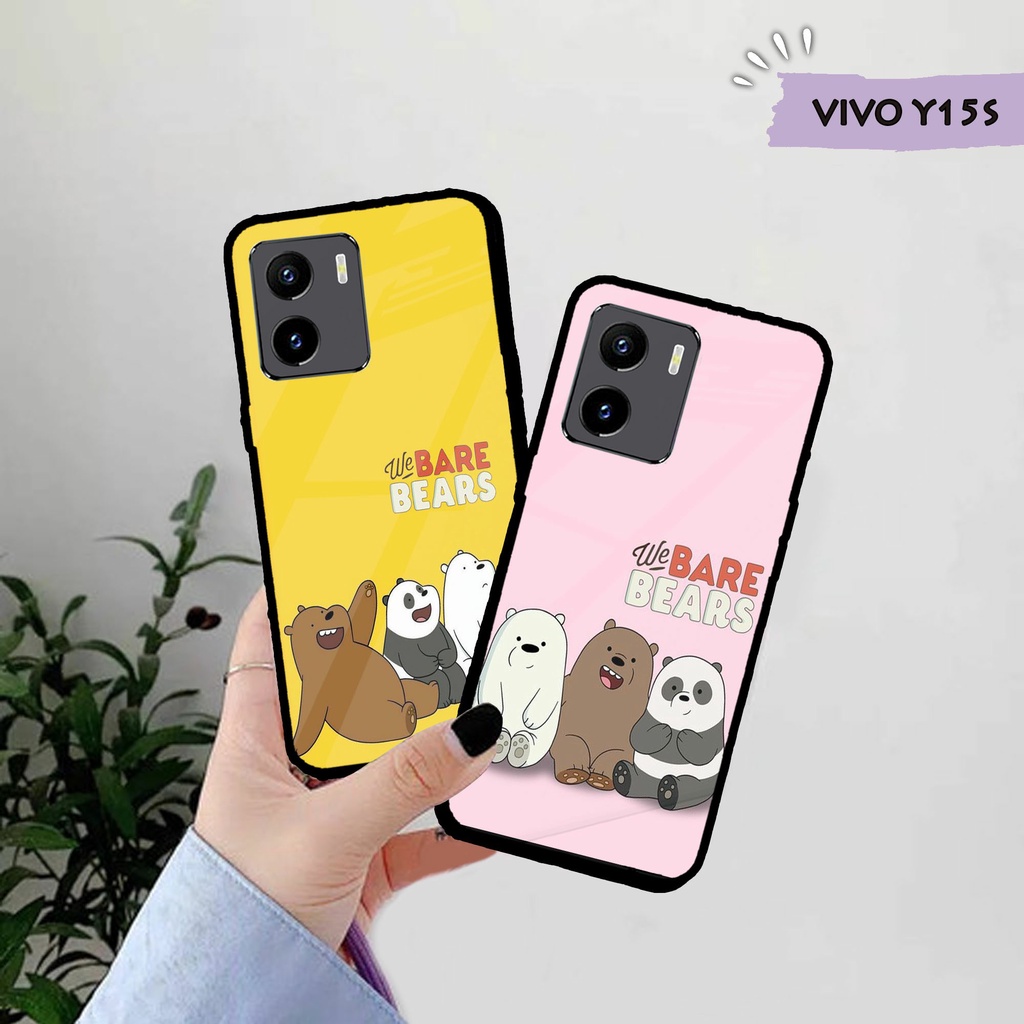 [M41] Softcase Glass Kilau Vivo Y15S Terbaru  Casing Handphone -Pelindung Handphone vivo y15s - kesi