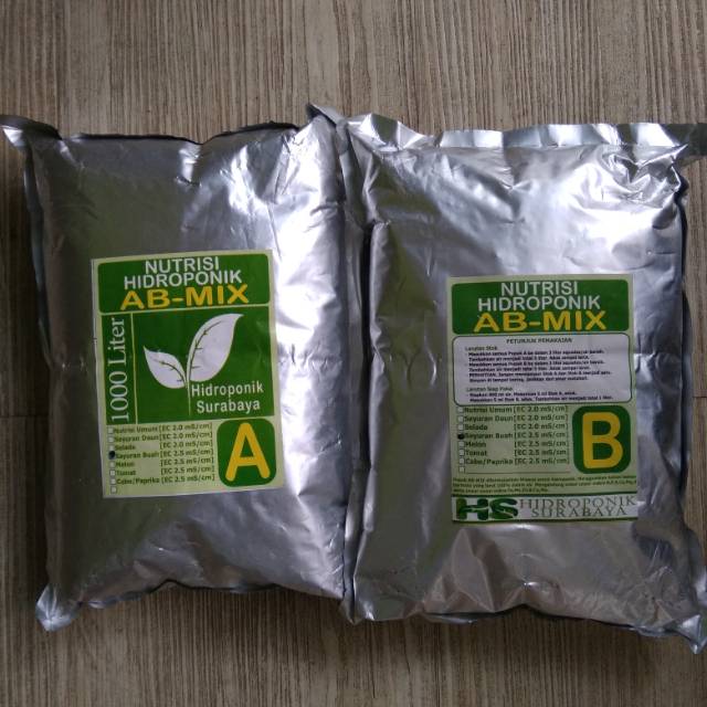 Nutrisi Hidroponik Surabaya AB - Mix Sayuran Buah kemasan Besar