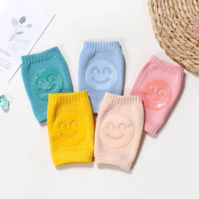 MJS 582 - Smiley Knee Pads Untuk Pelindung Lutut Bayi Belajar Merangkak Jalan