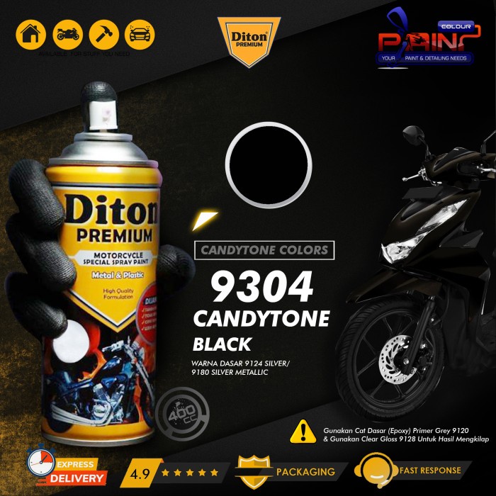 Diton PREMIUM 9304 Candytone Black Cat Semprot /Pylox/Samurai/Helm